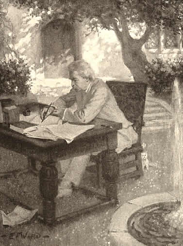 Mark Twain writing